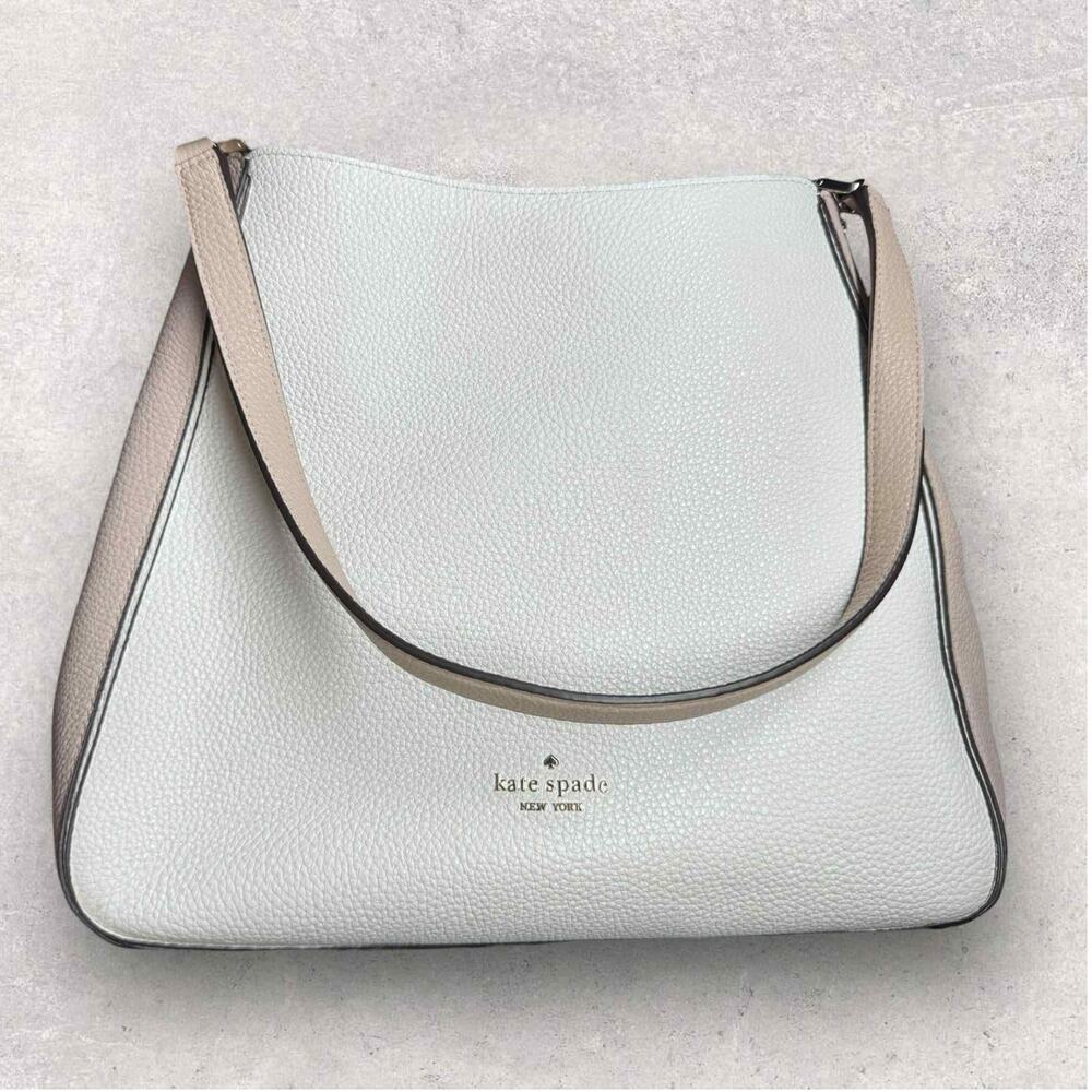 Kate Spade Leila Medium Triple Compartment Shoulder Bag light sand & warm beige - Picture 12 of 13